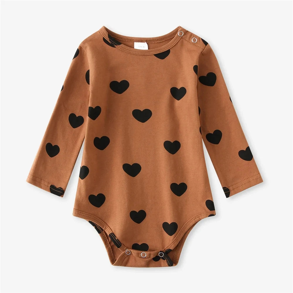 Baby Romper — Cute Cartoon Print, Short Sleeve Unisex