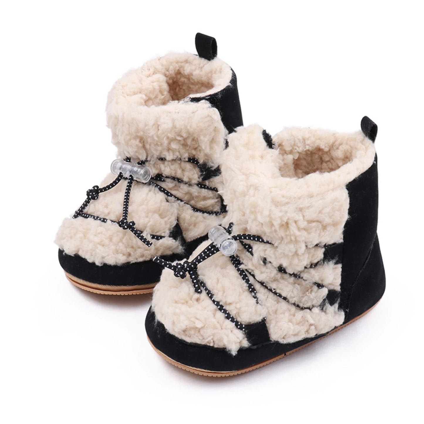 Baby Girls Coral Fleece Snow Boots | Warm Ankle Boots First Walker 6-15 Months