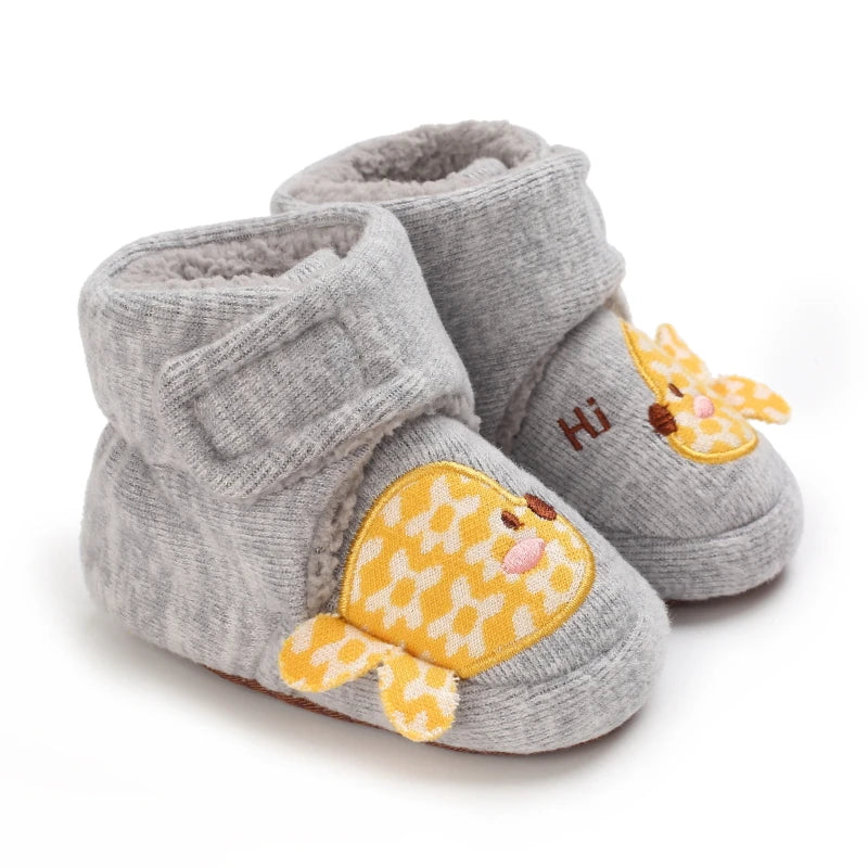 Baby First Walker Shoes | Soft Cartoon Cotton Shoes for Newborns 0–18 Months