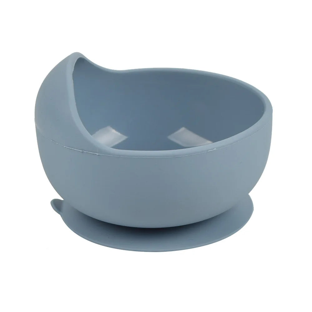 Baby Silicone Suction Bowl with Spoon | Waterproof Kids Feeding Tableware