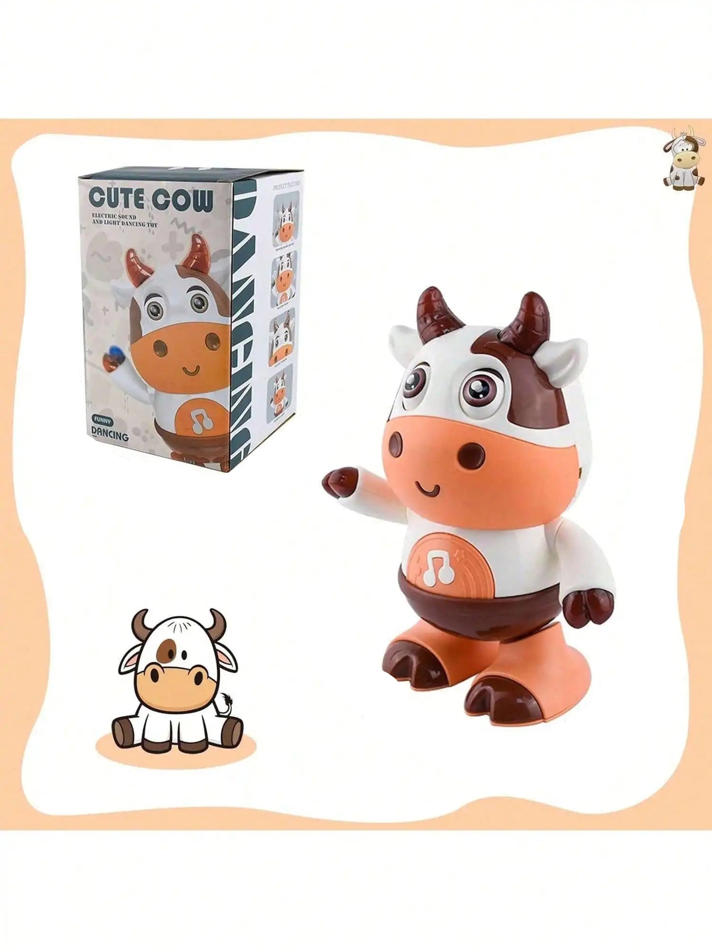 Dancing Cow Baby Toy | Electric Musical Plush with Funny Songs & Moves for Toddlers