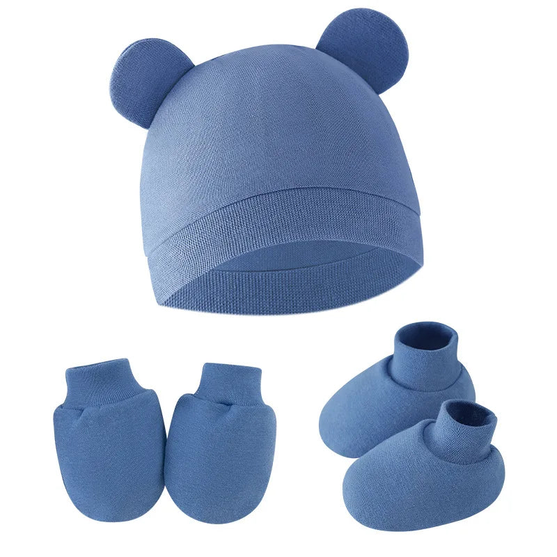 Baby Hat, Bonnet, Gloves & Socks Set | Newborn Gift Set 0-6 Months
