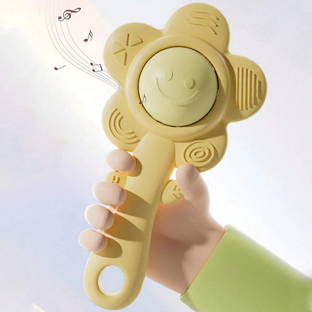 3-in-1 Baby Teething Rattle | Chewable Sensory Toy for Newborns & Infants