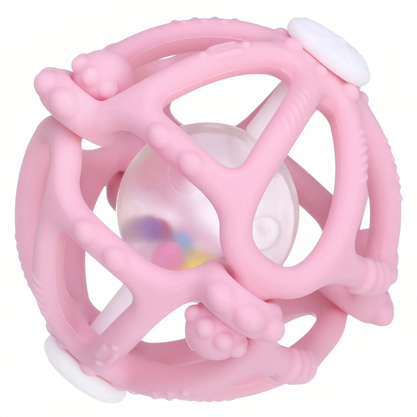 Sensory Montessori Rattle Ball — Silicone Baby Teether Toy