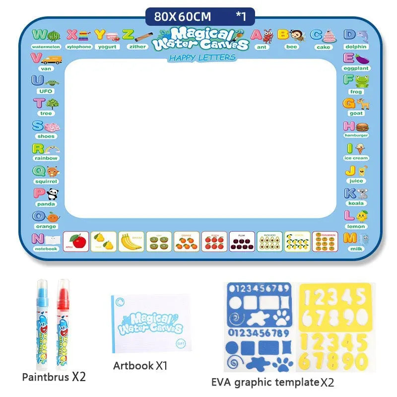 Kids Water Doodle Drawing Mat | Mess-Free Montessori Colouring Mat for Toddlers 3–8 Years