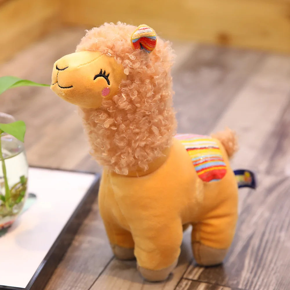 Kawaii Alpaca Llama Plush Toy | Soft Stuffed Smiling Animal Doll | 4 Colours | 25cm