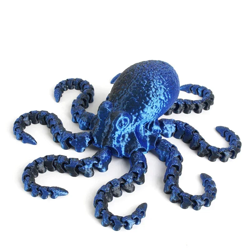 3D Printed Octopus Fidget Toy | Flexible Joints Desktop Ornament & Kids Gift