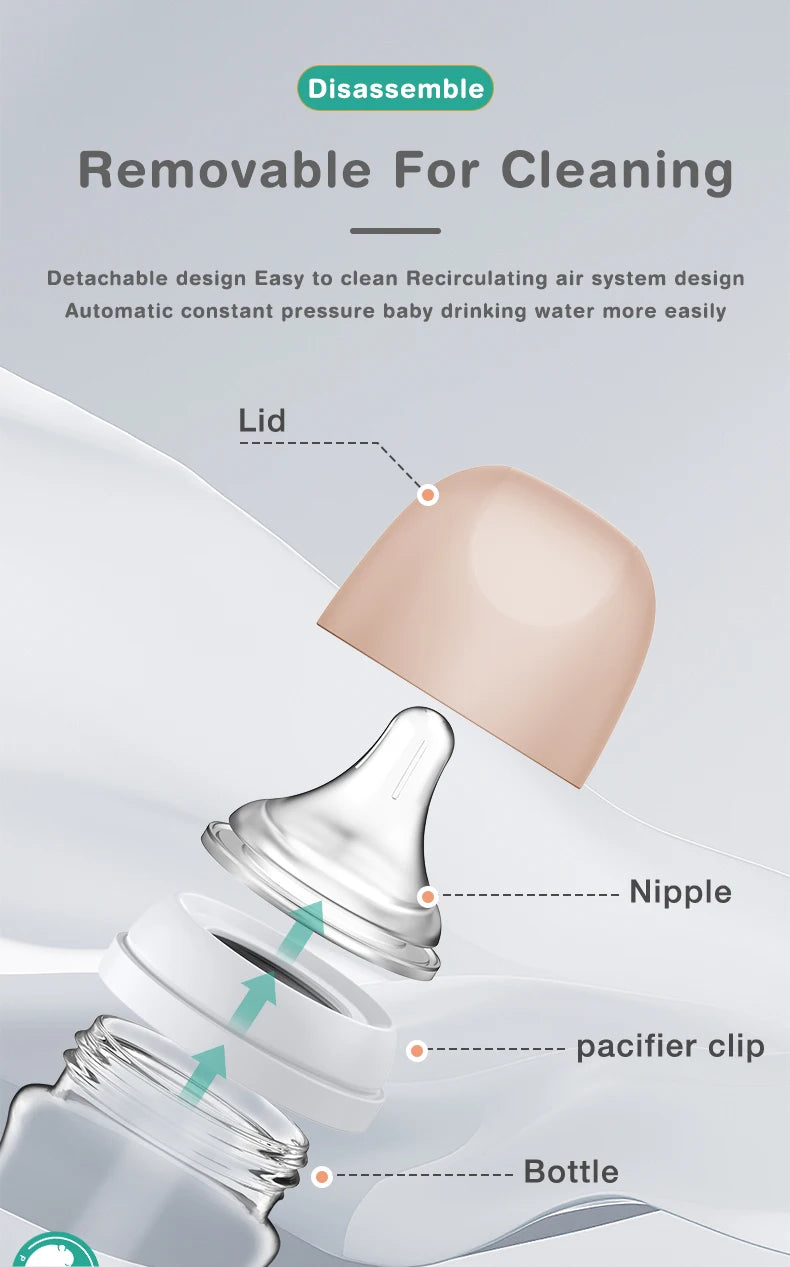 MAMIJOY Anti-Choke Glass Baby Bottle | BPA Free | 90ml & 160ml
