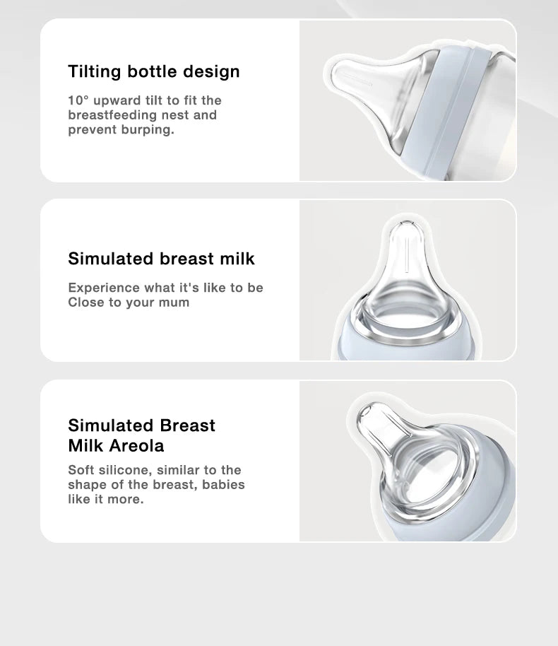 MAMIJOY Anti-Choke Glass Baby Bottle | BPA Free | 90ml & 160ml