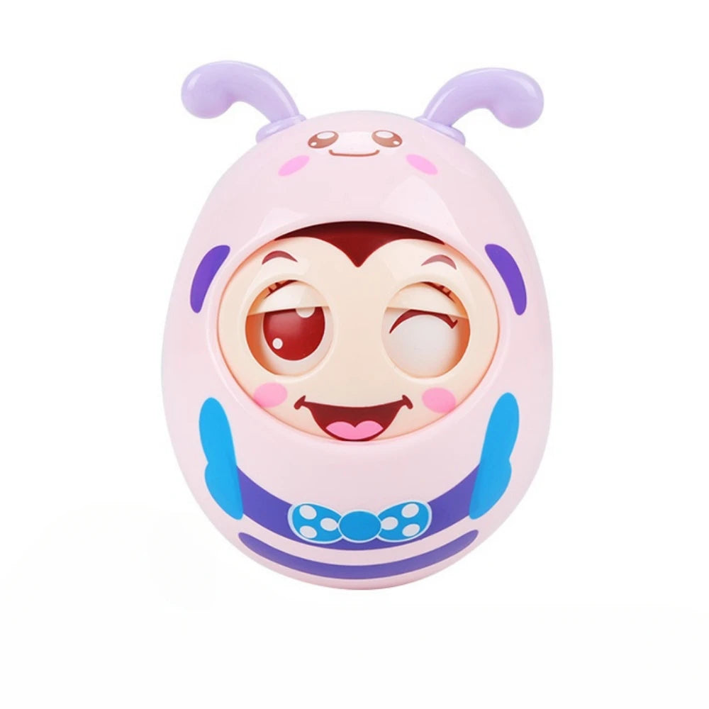 Baby Roly Poly Bee Tumbler Toy | Tummy Time Rocking Toy for Babies 3–12 Months