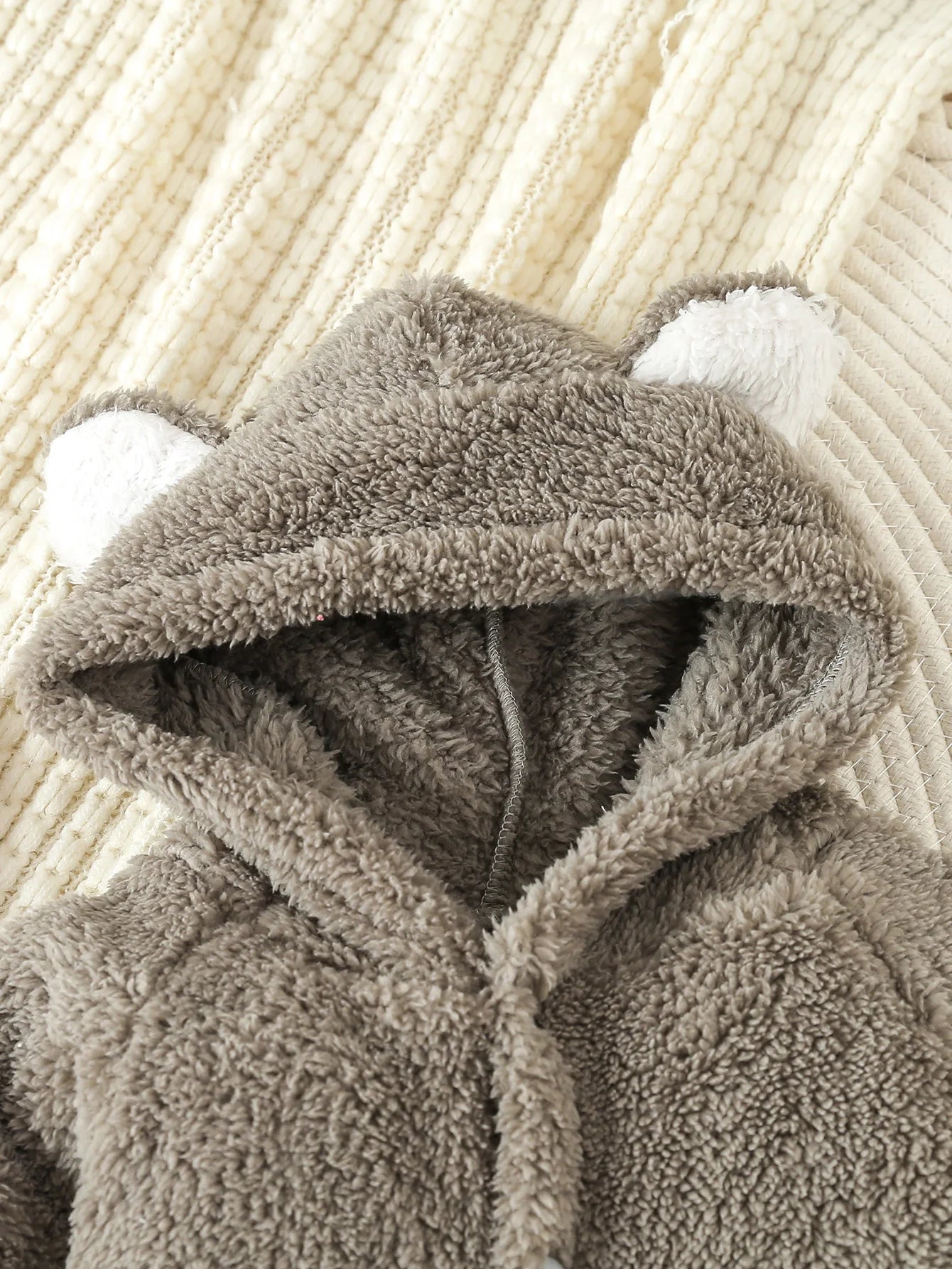 Baby Fleece Hooded Romper | Warm Animal Jumpsuit for Newborns 0–12 Months