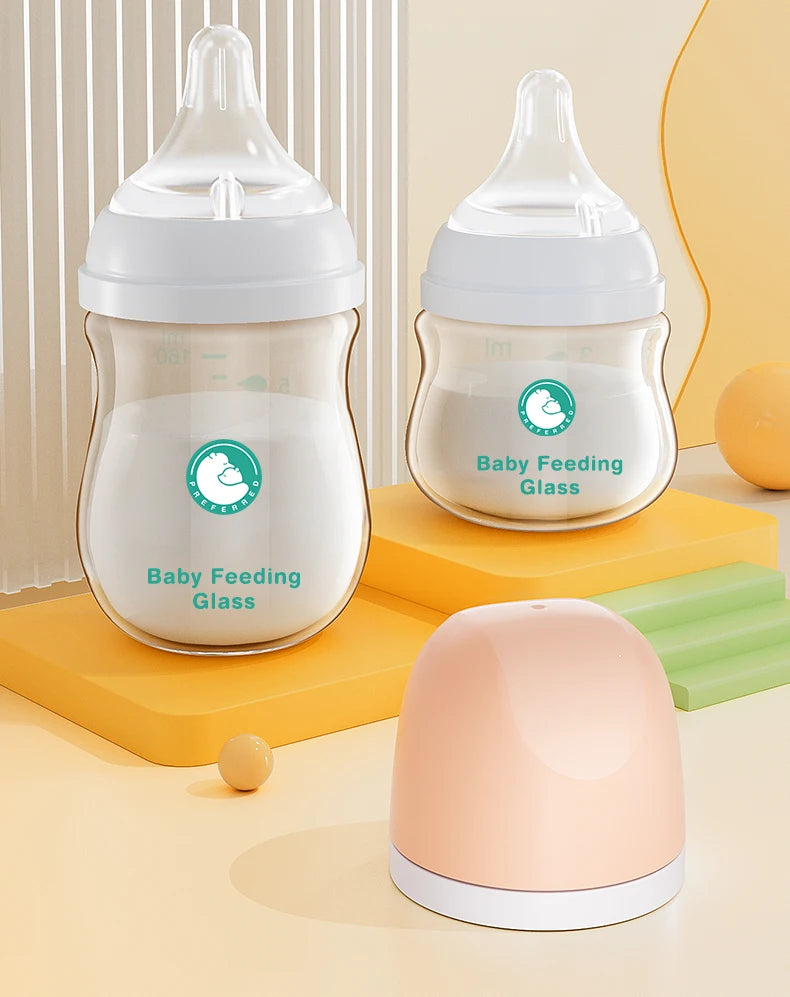 MAMIJOY Anti-Choke Glass Baby Bottle | BPA Free | 90ml & 160ml