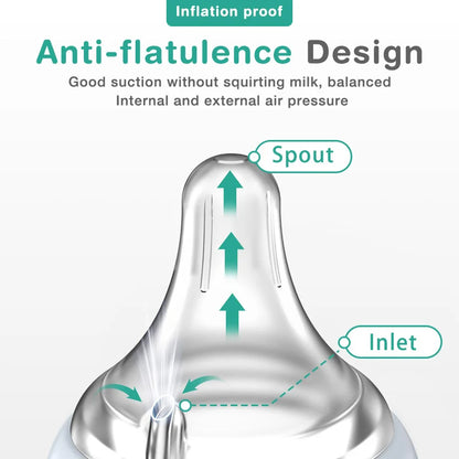 MAMIJOY Anti-Choke Glass Baby Bottle | BPA Free | 90ml & 160ml
