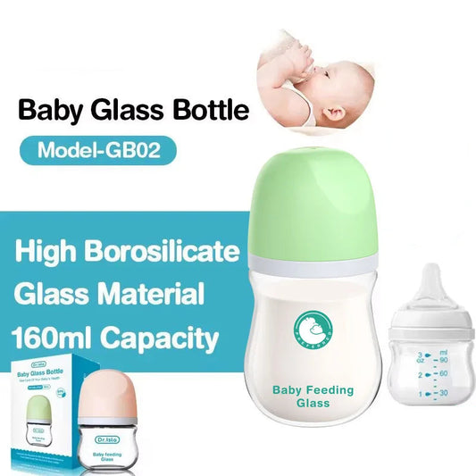 MAMIJOY Anti-Choke Glass Baby Bottle | BPA Free | 90ml & 160ml