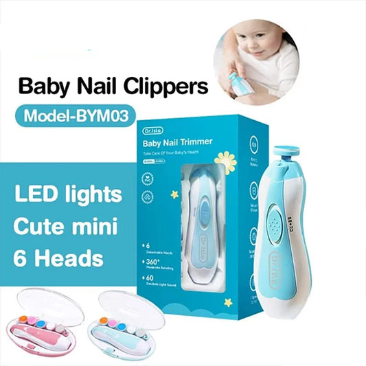 Electric Baby Nail Clipper with LED Light | 4-Speed Quiet Trimmer for Newborns