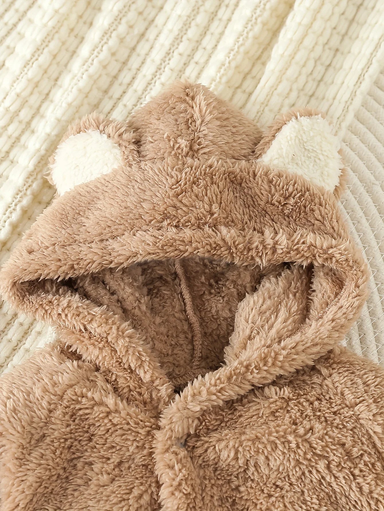 Baby Fleece Hooded Romper | Warm Animal Jumpsuit for Newborns 0–12 Months