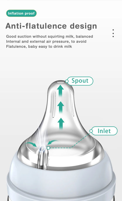 MAMIJOY Anti-Choke Glass Baby Bottle | BPA Free | 90ml & 160ml