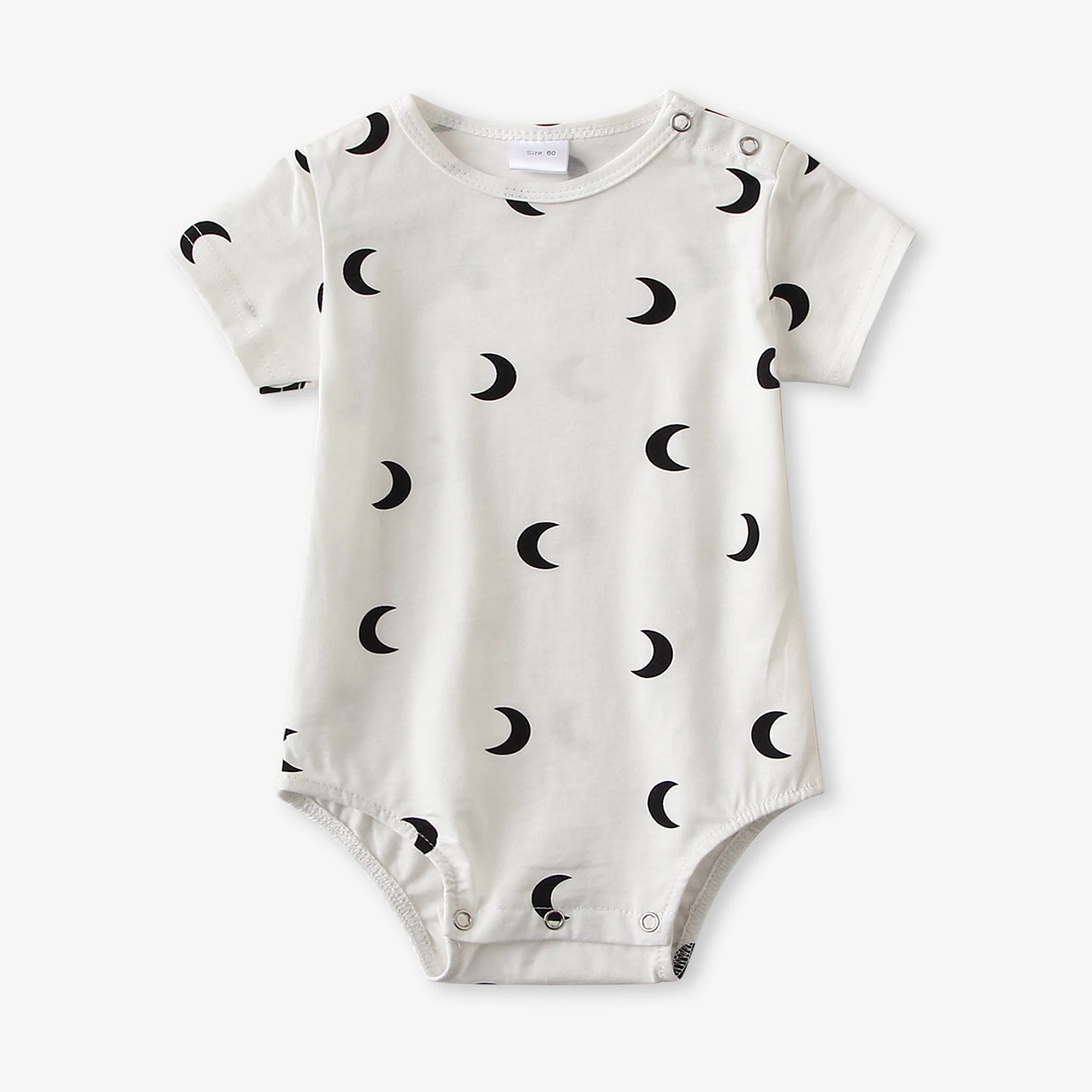 Baby Romper — Cute Cartoon Print, Short Sleeve Unisex