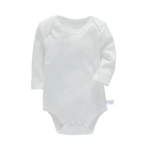 Baby Cotton Long Sleeve Romper | Unisex Bodysuit for Boys & Girls 3–24 Months