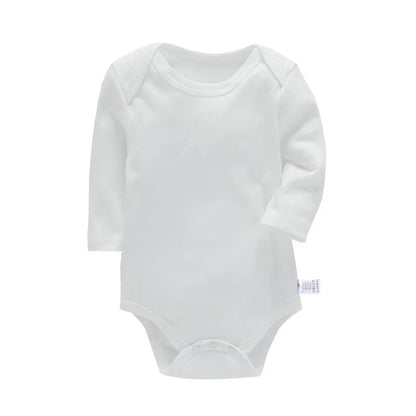Baby Cotton Long Sleeve Romper | Unisex Bodysuit for Boys & Girls 3–24 Months