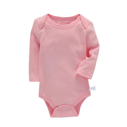 Baby Cotton Long Sleeve Romper | Unisex Bodysuit for Boys & Girls 3–24 Months