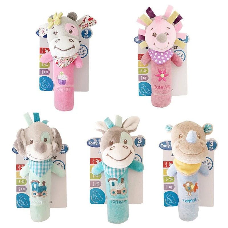 Baby Animal Plush Hand Bell Rattle Toy