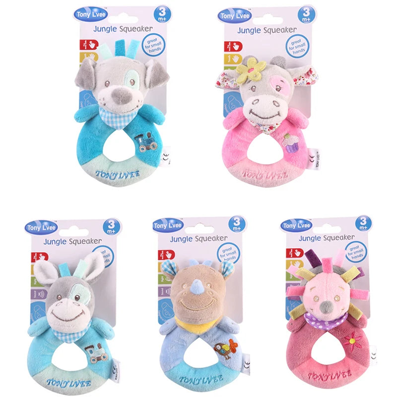 Baby Animal Plush Hand Bell Rattle Toy