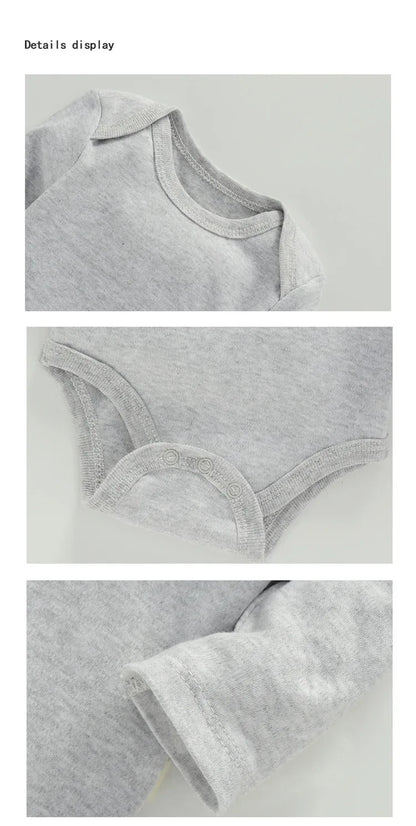 Baby Cotton Long Sleeve Romper | Unisex Bodysuit for Boys & Girls 3–24 Months