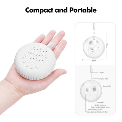 Baby White Noise Sleep Machine | 10 Soothing Sounds, USB Rechargeable, Volume Control