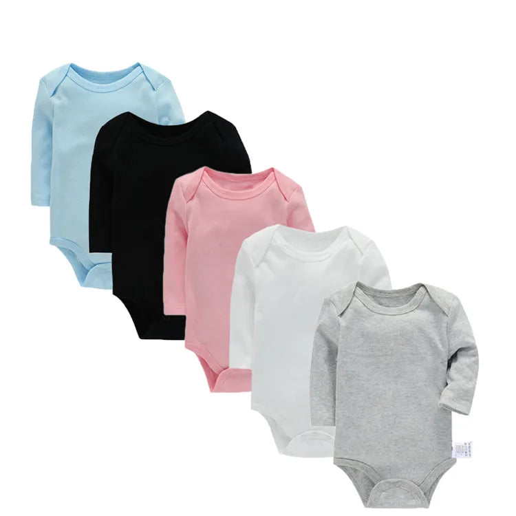 Baby Cotton Long Sleeve Romper | Unisex Bodysuit for Boys & Girls 3–24 Months