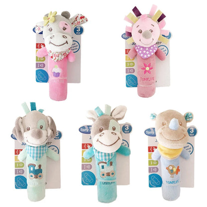Baby Animal Plush Hand Bell Rattle Toy