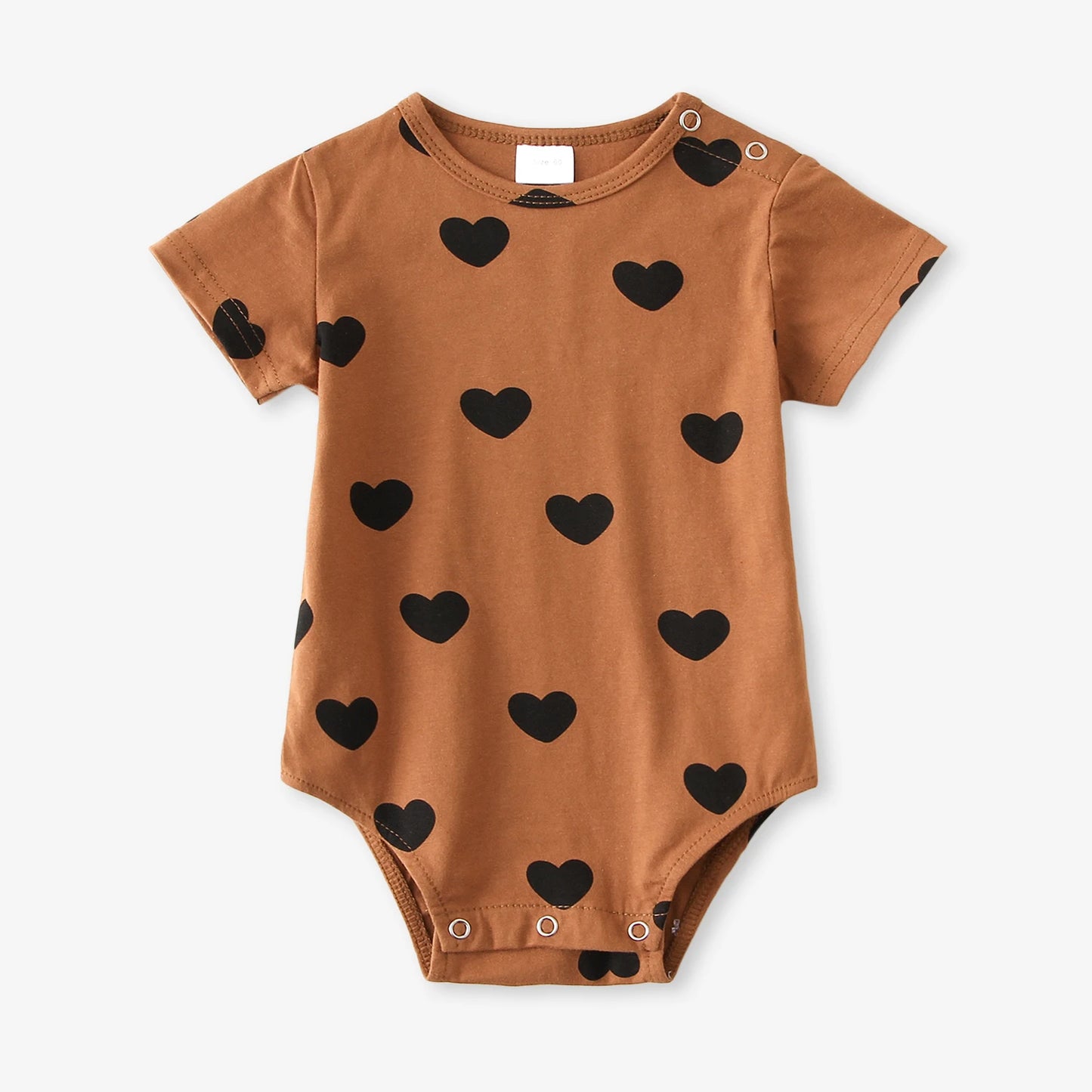 Baby Romper — Cute Cartoon Print, Short Sleeve Unisex