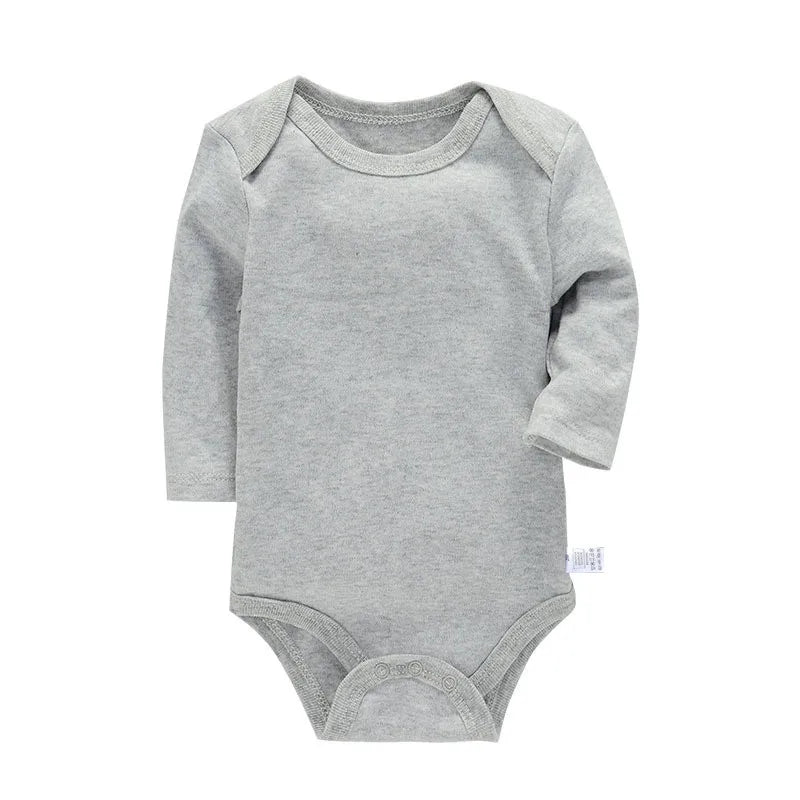 Baby Cotton Long Sleeve Romper | Unisex Bodysuit for Boys & Girls 3–24 Months