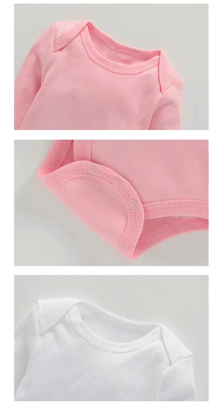 Baby Cotton Long Sleeve Romper | Unisex Bodysuit for Boys & Girls 3–24 Months