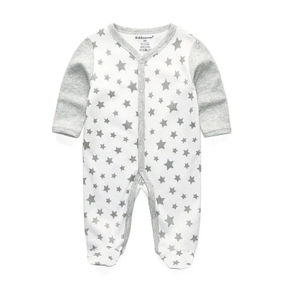 Newborn Baby Romper | Long Sleeve Cotton Jumpsuit 0-12M