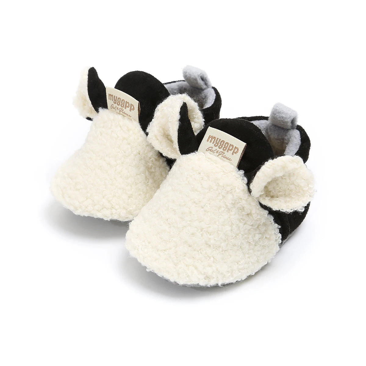 Baby Unisex Animal Ear Fur Slippers | Soft Sole First Walker Shoes 0-18 Months