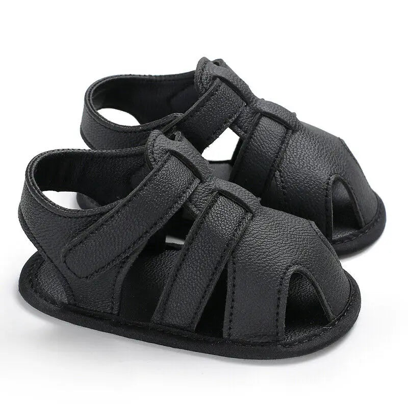 Baby & Toddler Leather First Walker Shoes | Unisex Soft Sole 0-18 Months