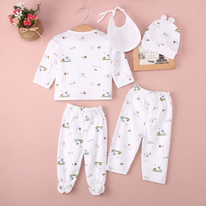 Newborn Baby 2-Piece Animal Print Set | Cotton Shirt & Pants 0-3 Months