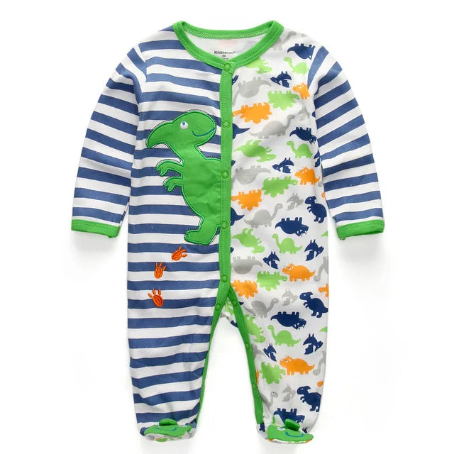 Newborn Baby Romper | Long Sleeve Cotton Jumpsuit 0-12M