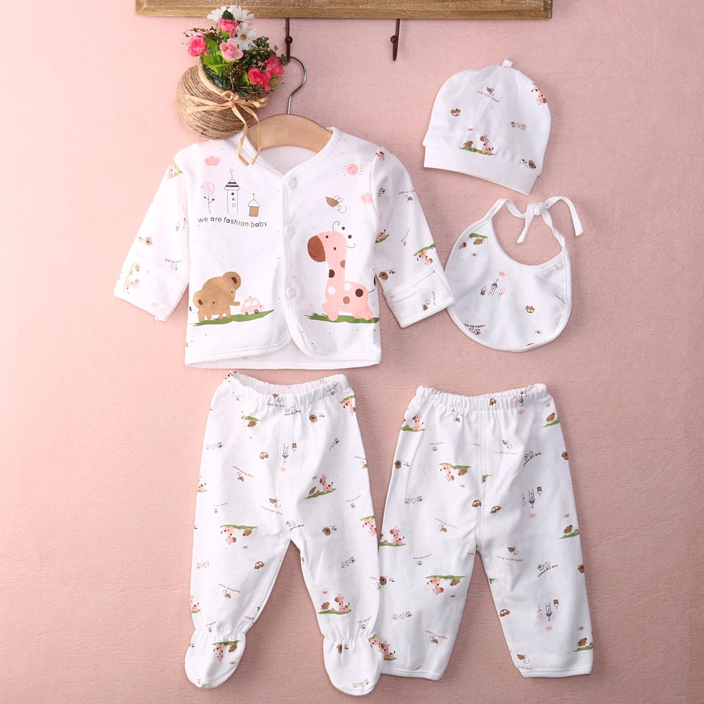 Newborn Baby 2-Piece Animal Print Set | Cotton Shirt & Pants 0-3 Months