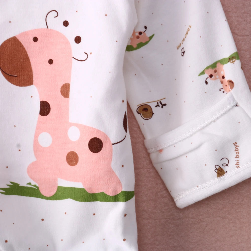 Newborn Baby 2-Piece Animal Print Set | Cotton Shirt & Pants 0-3 Months