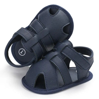 Baby & Toddler Leather First Walker Shoes | Unisex Soft Sole 0-18 Months