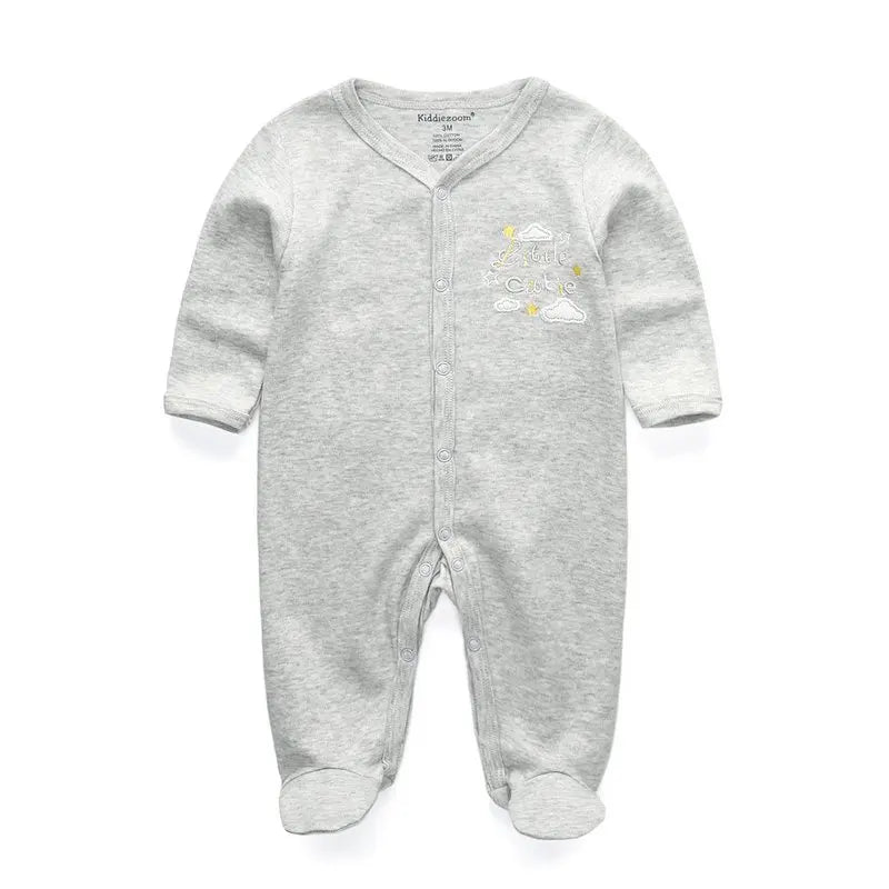 Newborn Baby Romper | Long Sleeve Cotton Jumpsuit 0-12M