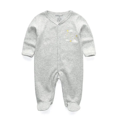 Newborn Baby Romper | Long Sleeve Cotton Jumpsuit 0-12M