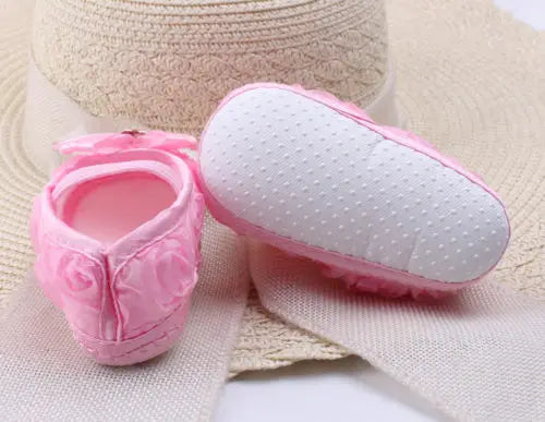 Baby Girl Bow Moccasin Soft Sole Crib Shoes | First Walker 0-18 Months