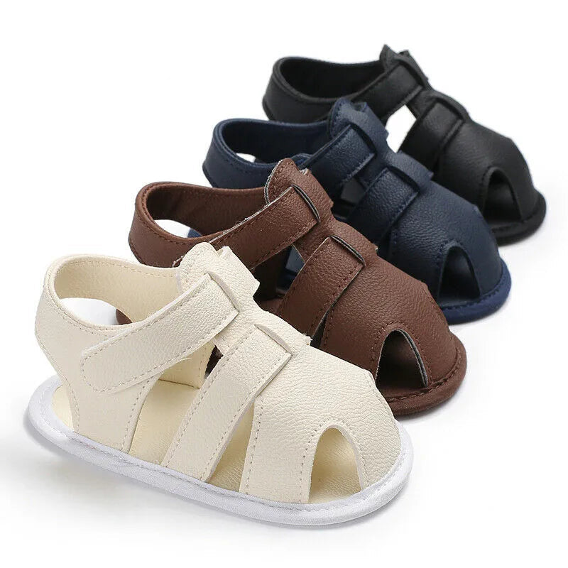 Baby & Toddler Leather First Walker Shoes | Unisex Soft Sole 0-18 Months