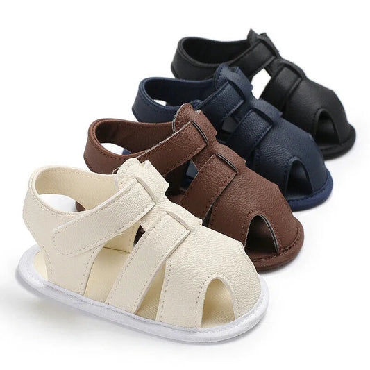 Baby & Toddler Leather First Walker Shoes | Unisex Soft Sole 0-18 Months