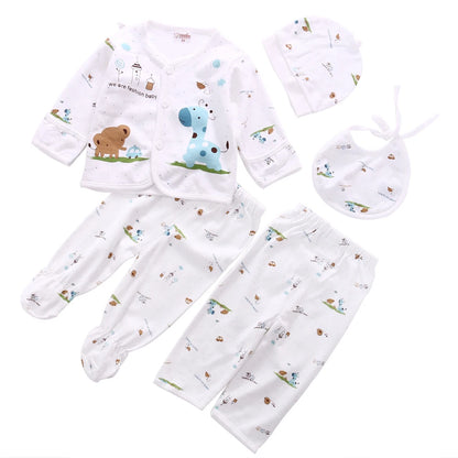 Newborn Baby 2-Piece Animal Print Set | Cotton Shirt & Pants 0-3 Months