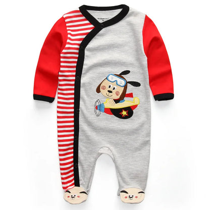Newborn Baby Romper | Long Sleeve Cotton Jumpsuit 0-12M