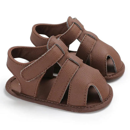 Baby & Toddler Leather First Walker Shoes | Unisex Soft Sole 0-18 Months